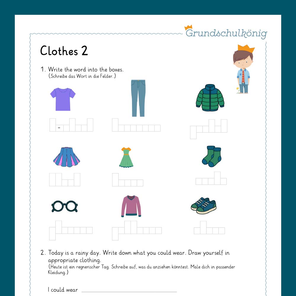 Königspaket: Clothes - Kleidung (Englisch, 3. & 4. Klasse)