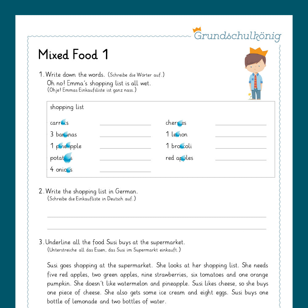 Königspaket: Mixed Food (Englisch 3. & 4. Klasse)