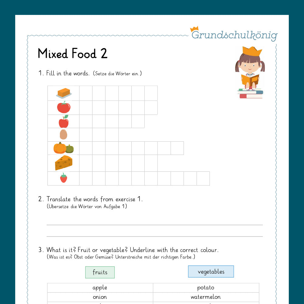 Königspaket: Mixed Food (Englisch 3. & 4. Klasse)