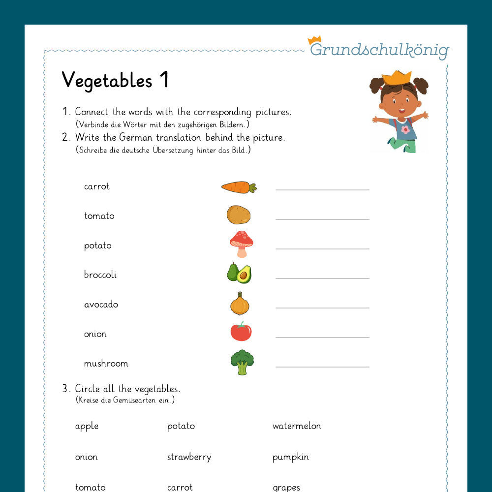Königspaket: Food / Vegetables (Englisch 3. & 4. Klasse)