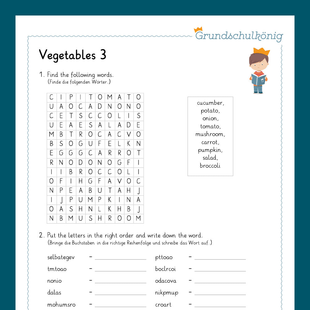 Königspaket: Food / Vegetables (Englisch 3. & 4. Klasse)