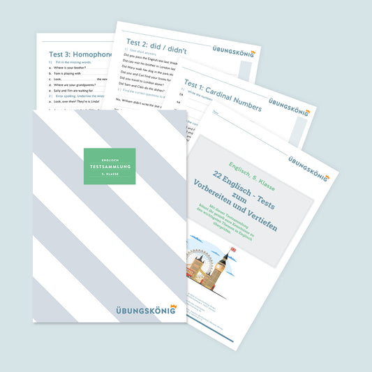 Test collection for English in the 5th grade