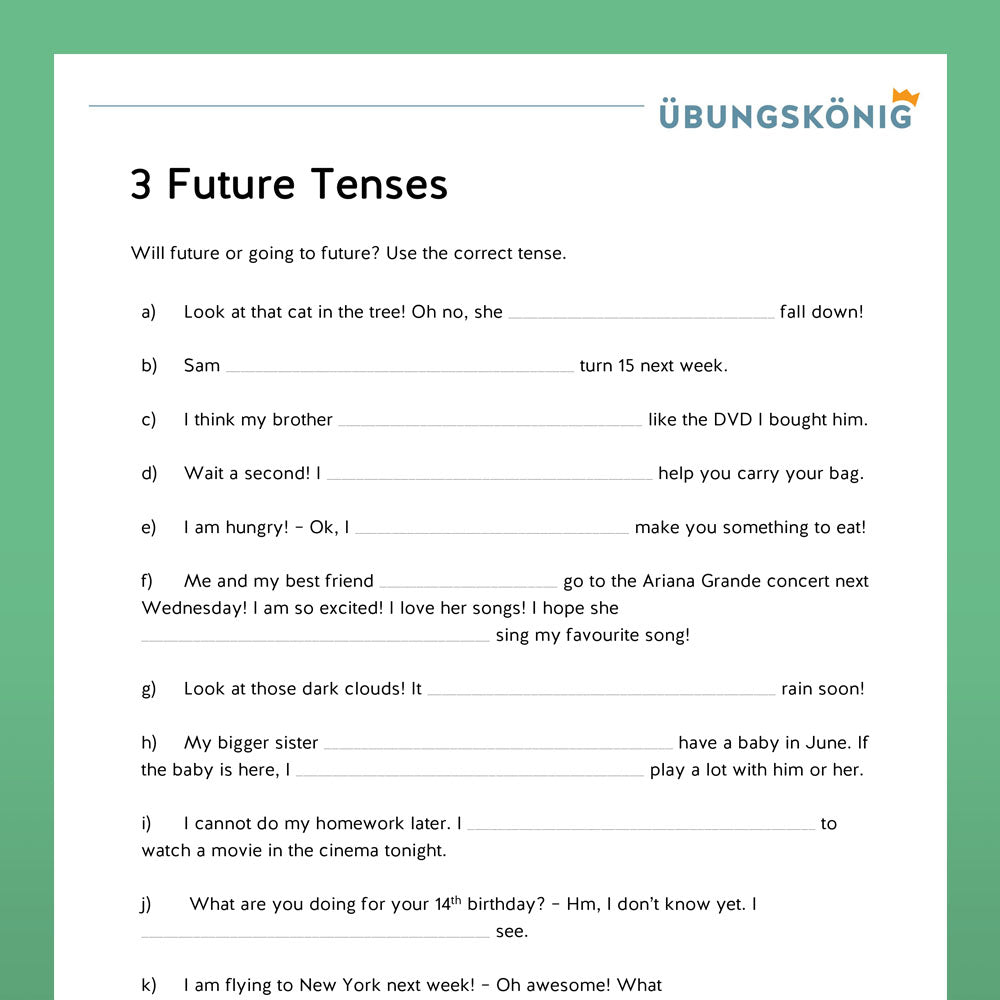 Englisch, 6. Klasse: Wiederholung des Jahresstoffs 1
