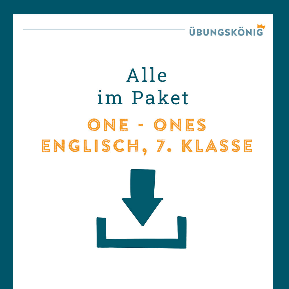 King's Pack: Prop Words - One vs Ones (English, Grade 7)
