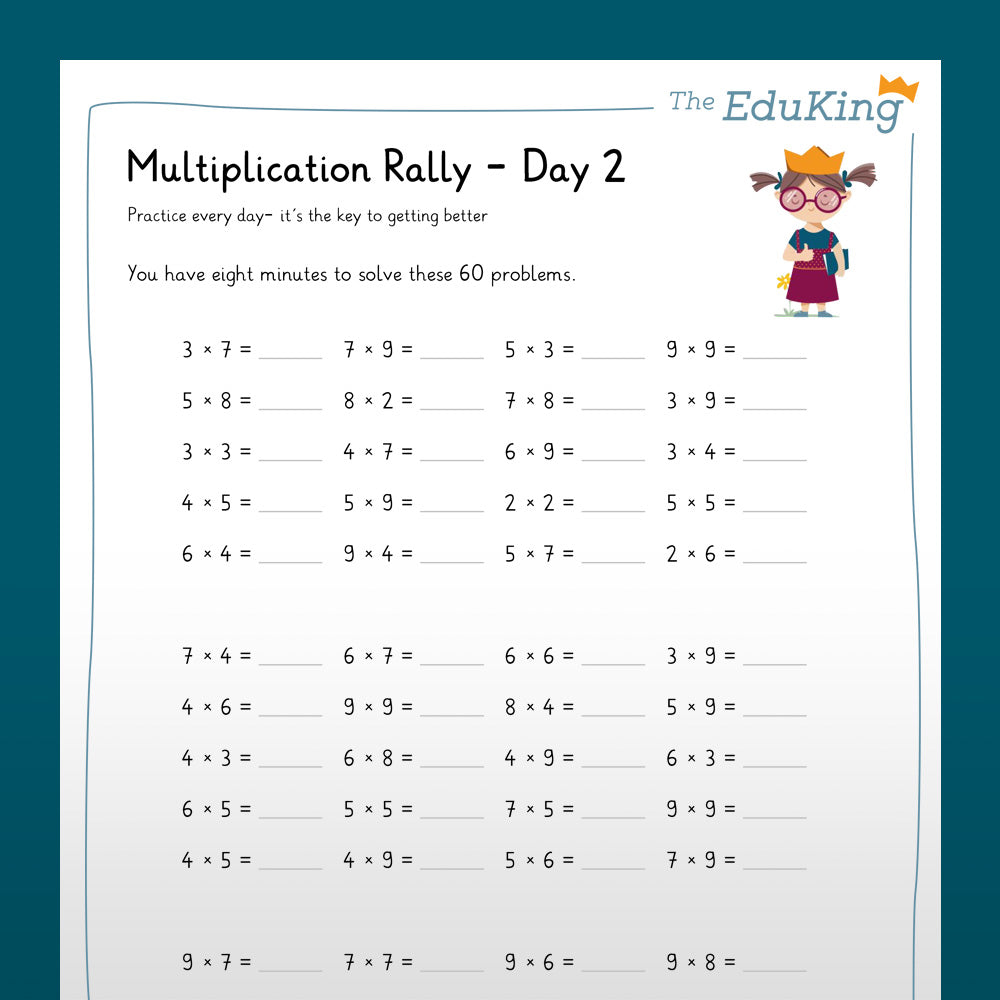 EduKing: 1x1 Multiplication Rally (Math, Grade 2 & 3)