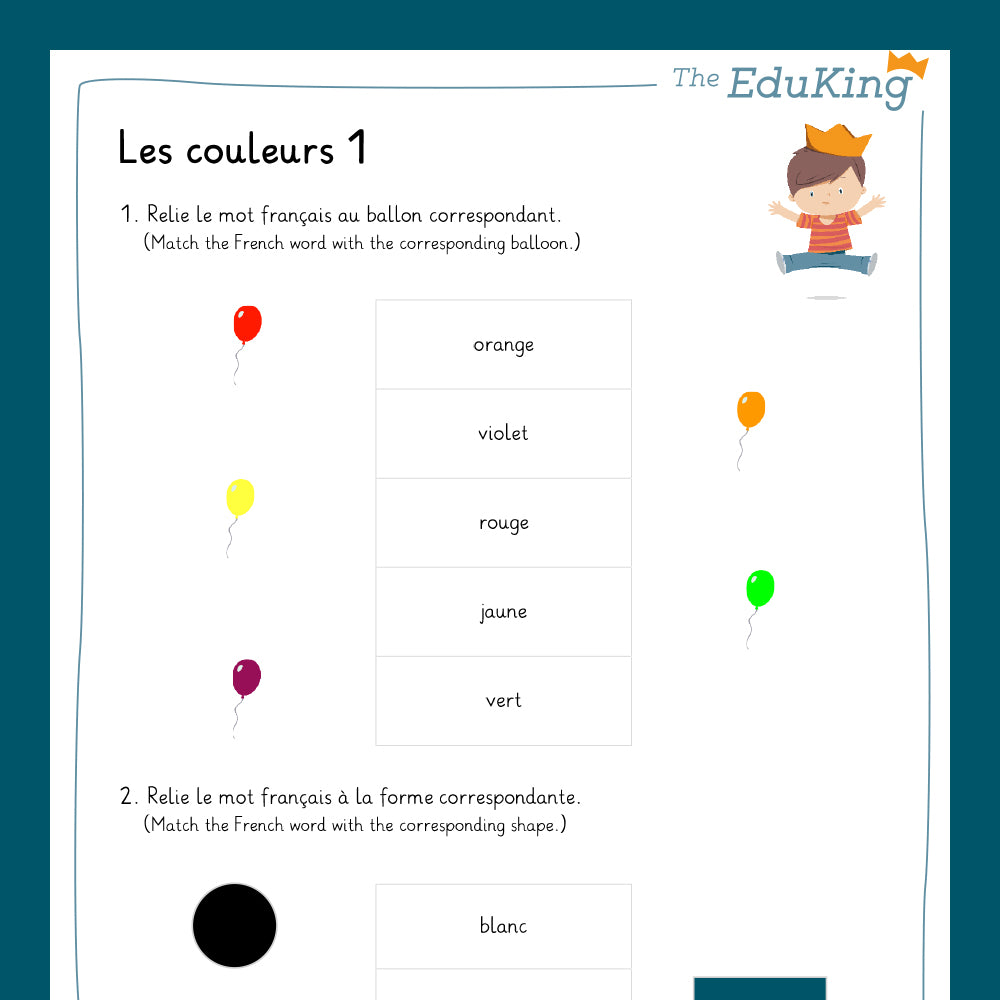 Master Bundle: les couleurs / the colors (French for Elementary School)