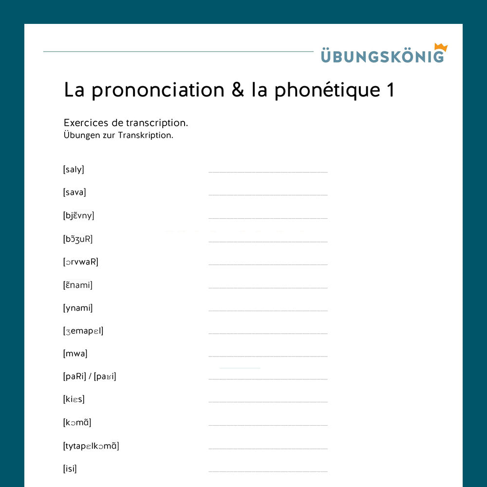 Königspaket: Aussprache - La prononciation (Französisch, 1. Lernjahr) - inklusive Test!