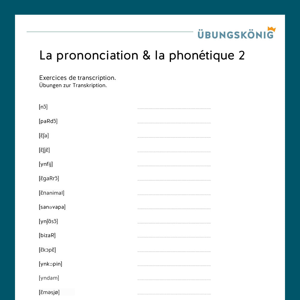 Königspaket: Aussprache - La prononciation (Französisch, 1. Lernjahr) - inklusive Test!