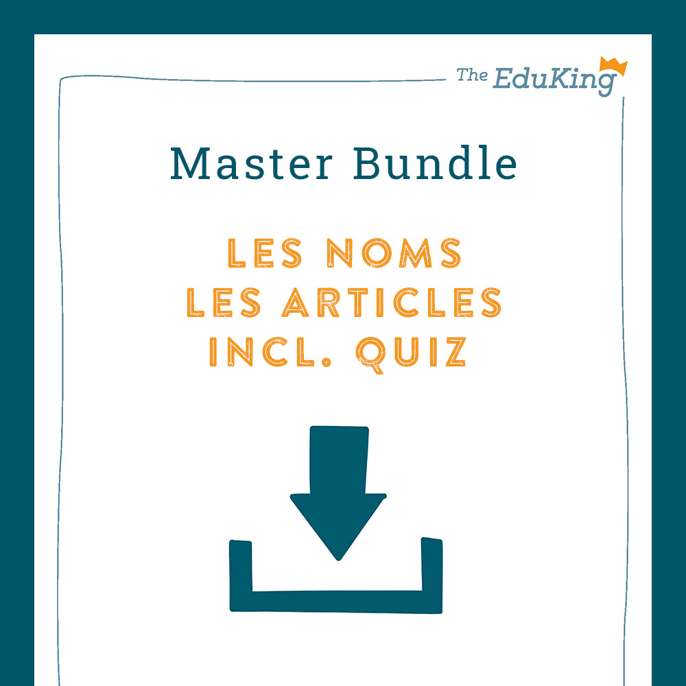 Master Bundle: Les noms & les articles (French 1rst Year) - includes Quiz