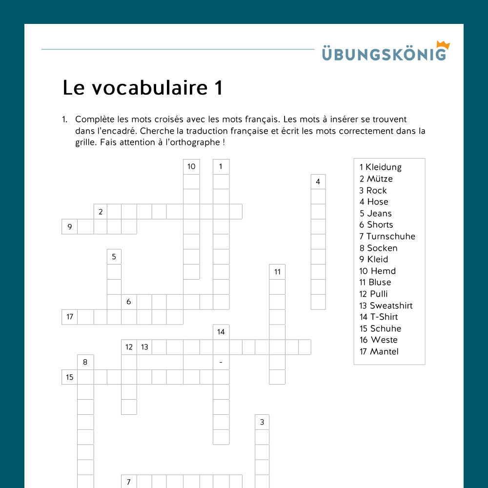 Königspaket: Vokabeltraining - vocabulaire (Französisch, 2. Lernjahr) - inklusive Test