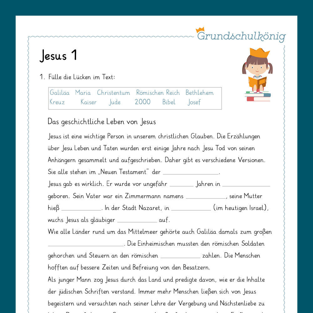 Königspaket: Jesus Christus (Religionsunterricht) - inklusive Test