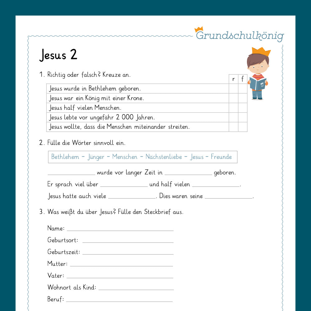 Königspaket: Jesus Christus (Religionsunterricht) - inklusive Test