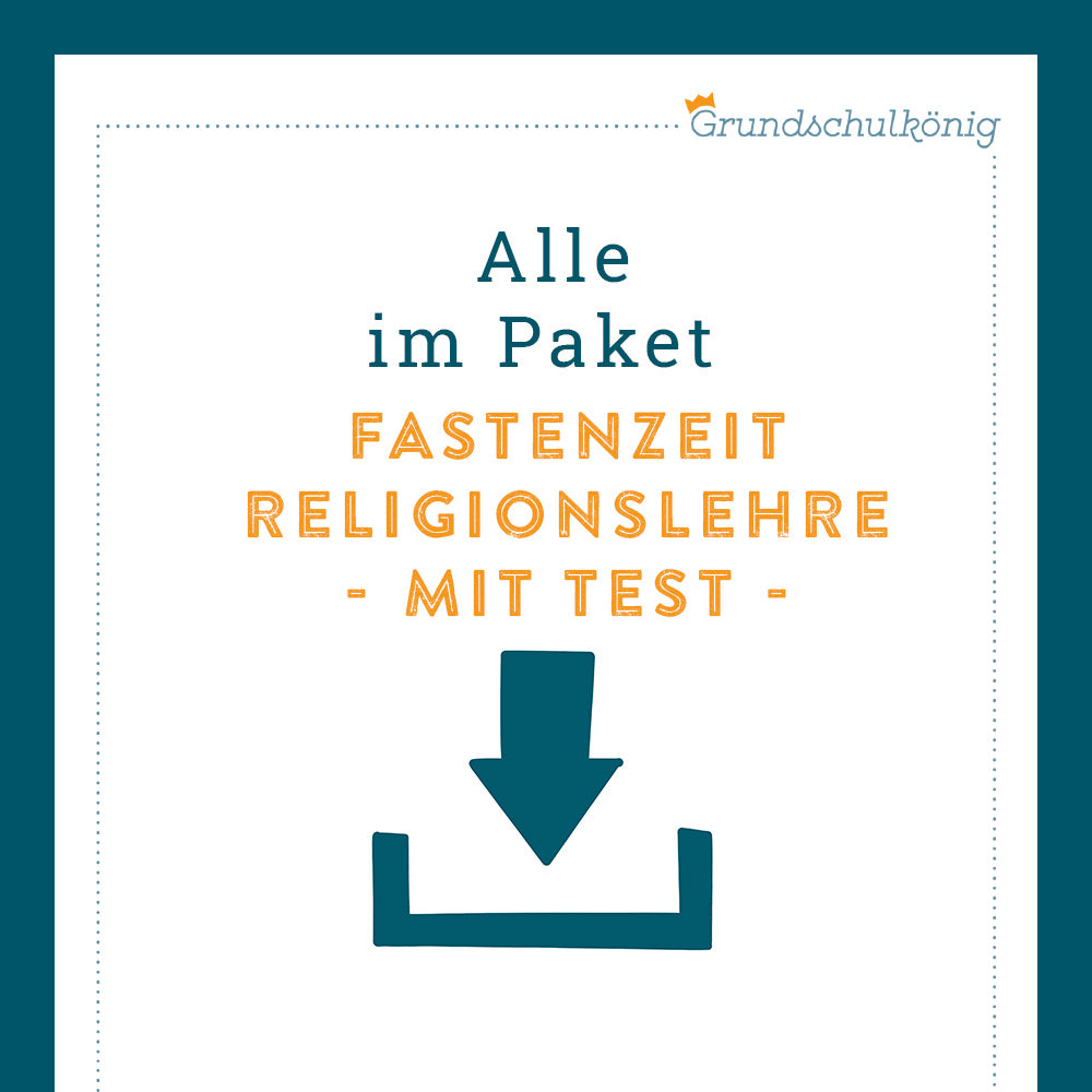 Königspaket: Fastenzeit (Religion) - inkluslive Test