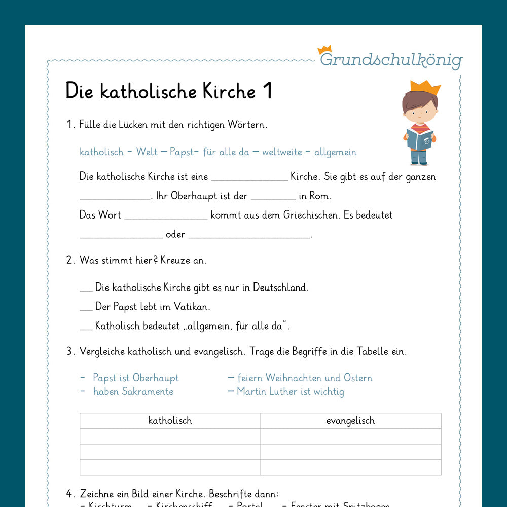 Königspaket: Die katholische Kirche (Religion) - inklusive Test