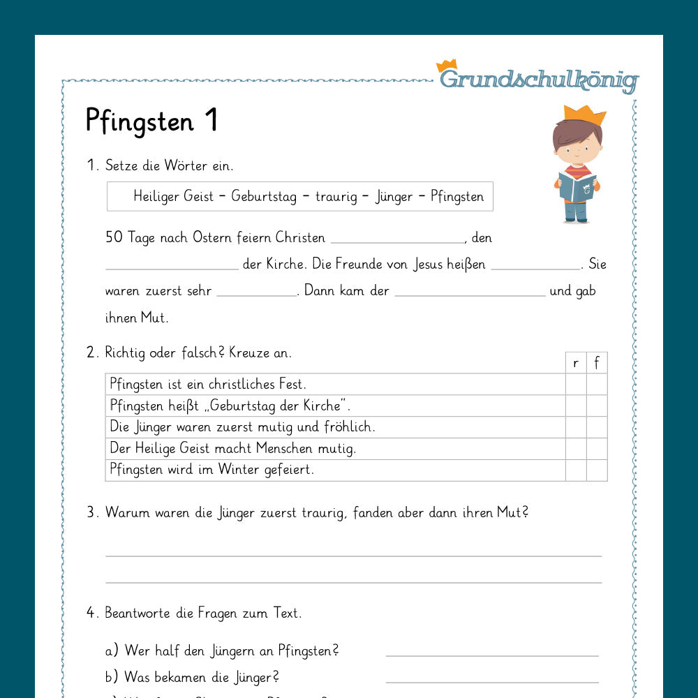 Königspaket: Pfingsten (Religionslehre) - inklusive Test