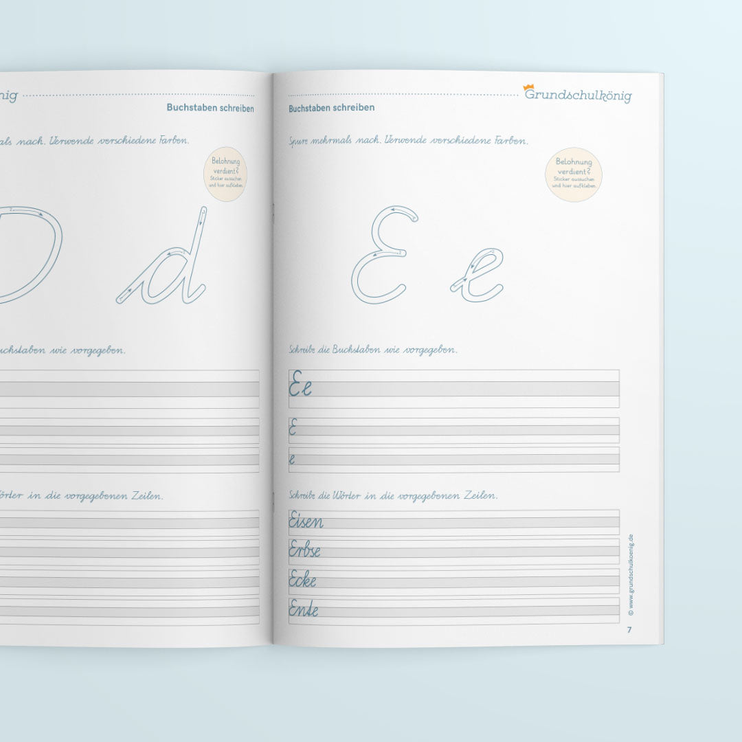 Grundkurs „Buchstaben schreiben lernen - Schulausgangsschrift / SAS (Bienchenschrift)"