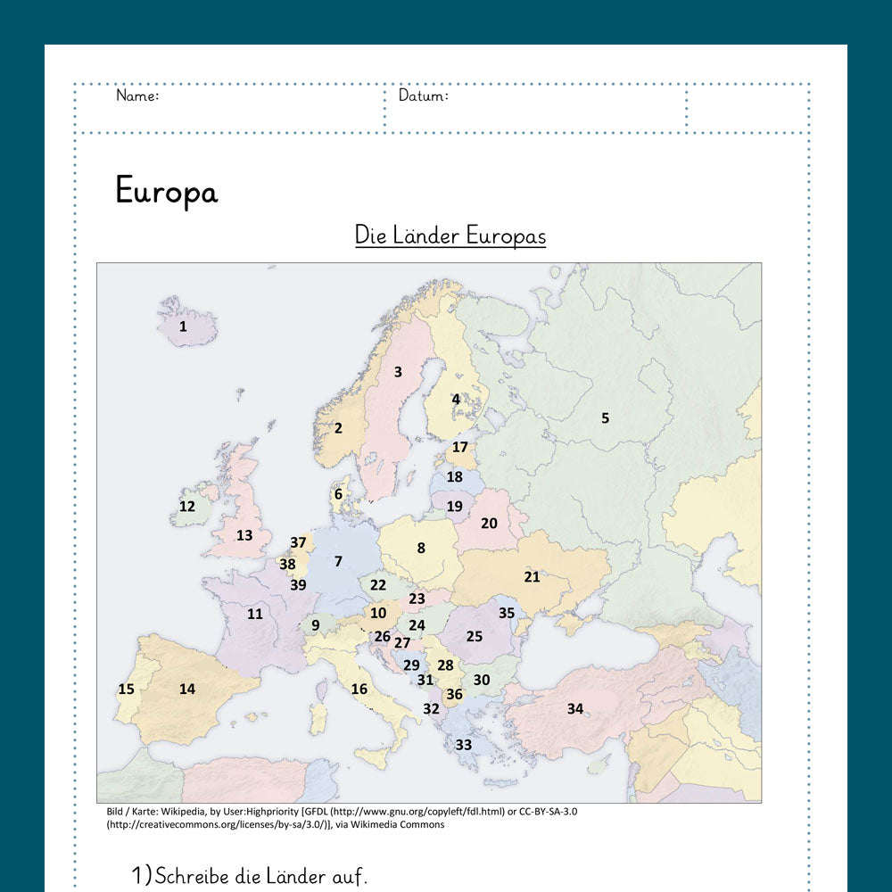 Königspaket: Europa - Länder & Hauptstädte (Sachkunde, 3. & 4. Klasse)