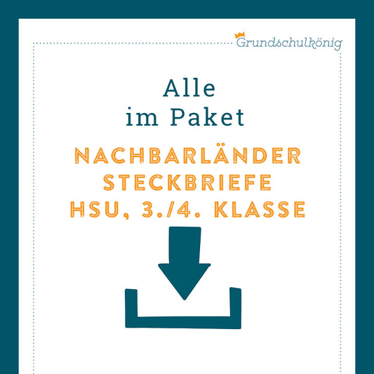 King's Package: Germany - Neighboring Countries - Fact Sheets (General Knowledge, 3rd &amp; 4th Grade)