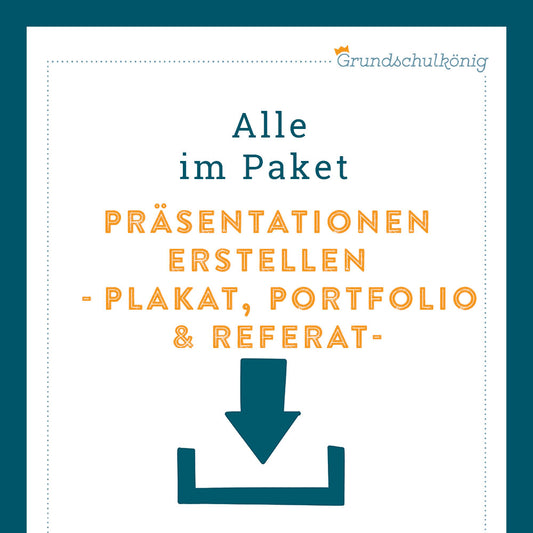 King's Package: Create a Presentation - Poster, Portfolio, Report (General Knowledge, 3rd &amp; 4th Grade)