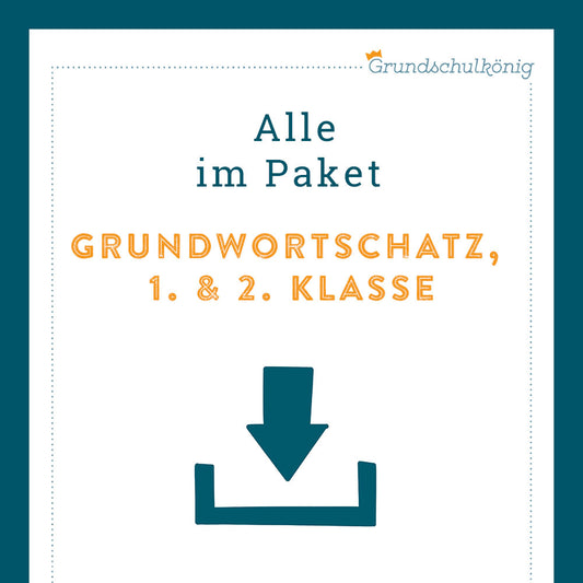 Königspaket: Grundwortschatz (Deutsch, 1. & 2. Klasse)