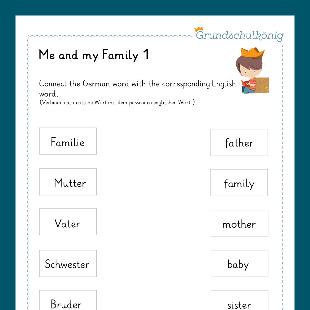 Königspaket: Me and my family (Englisch, 3. & 4. Klasse)