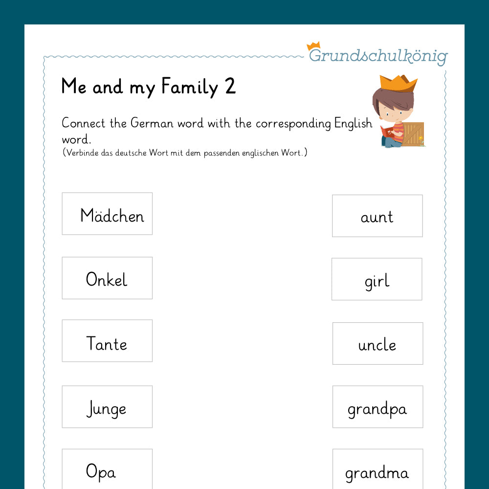 Königspaket: Me and my family (Englisch, 3. & 4. Klasse)