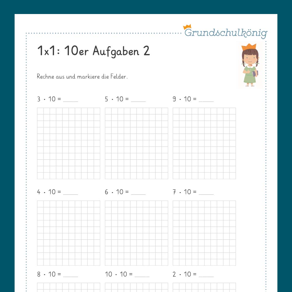Königspaket: 10er 1x1 (Mathe, 2. Klasse) - inklusive Test