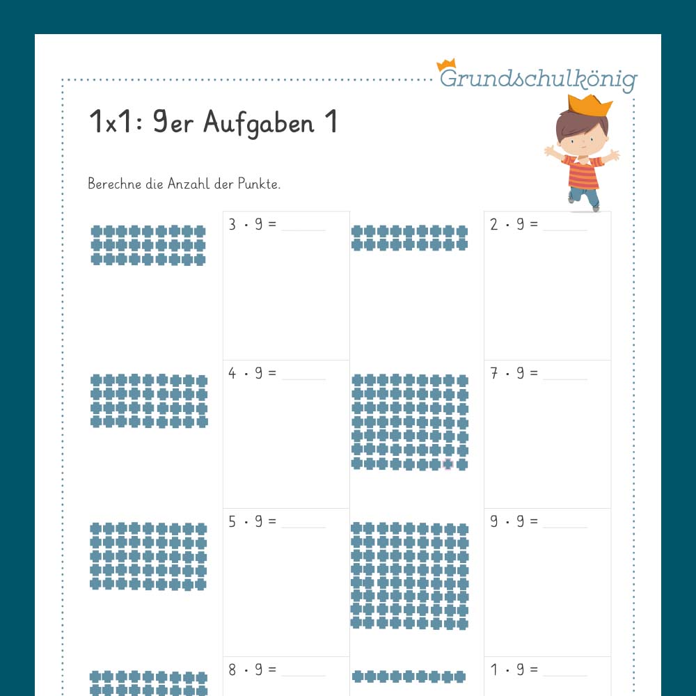 Königspaket: 9er 1x1 (Mathe, 2. Klasse) - inklusive Test