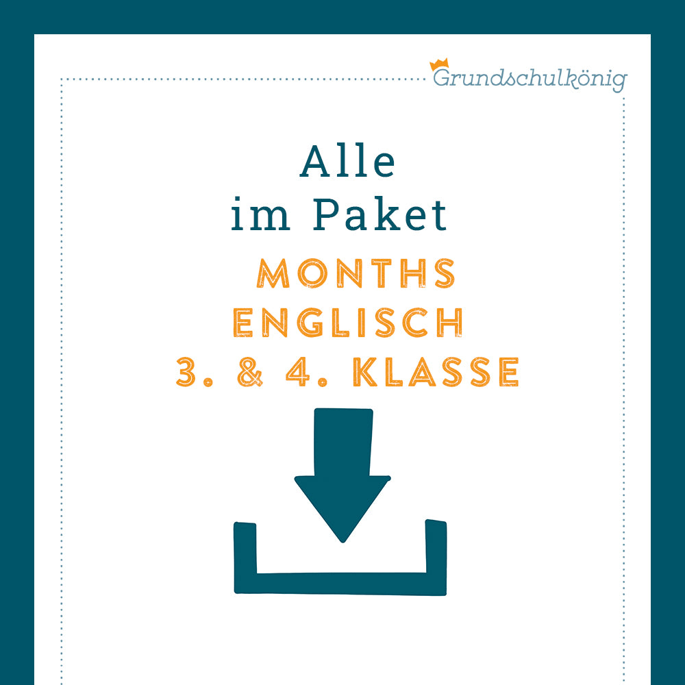 Königspaket: months (Englisch, 3.& 4. Klasse)