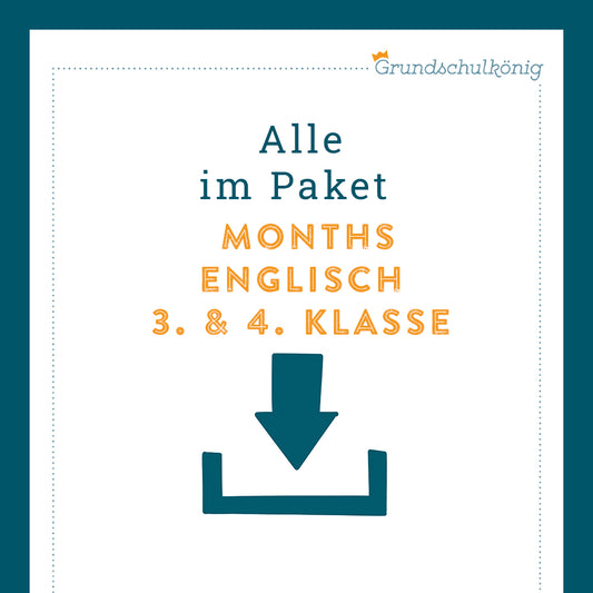 Königspaket: Months (Englisch, 3.& 4. Klasse)