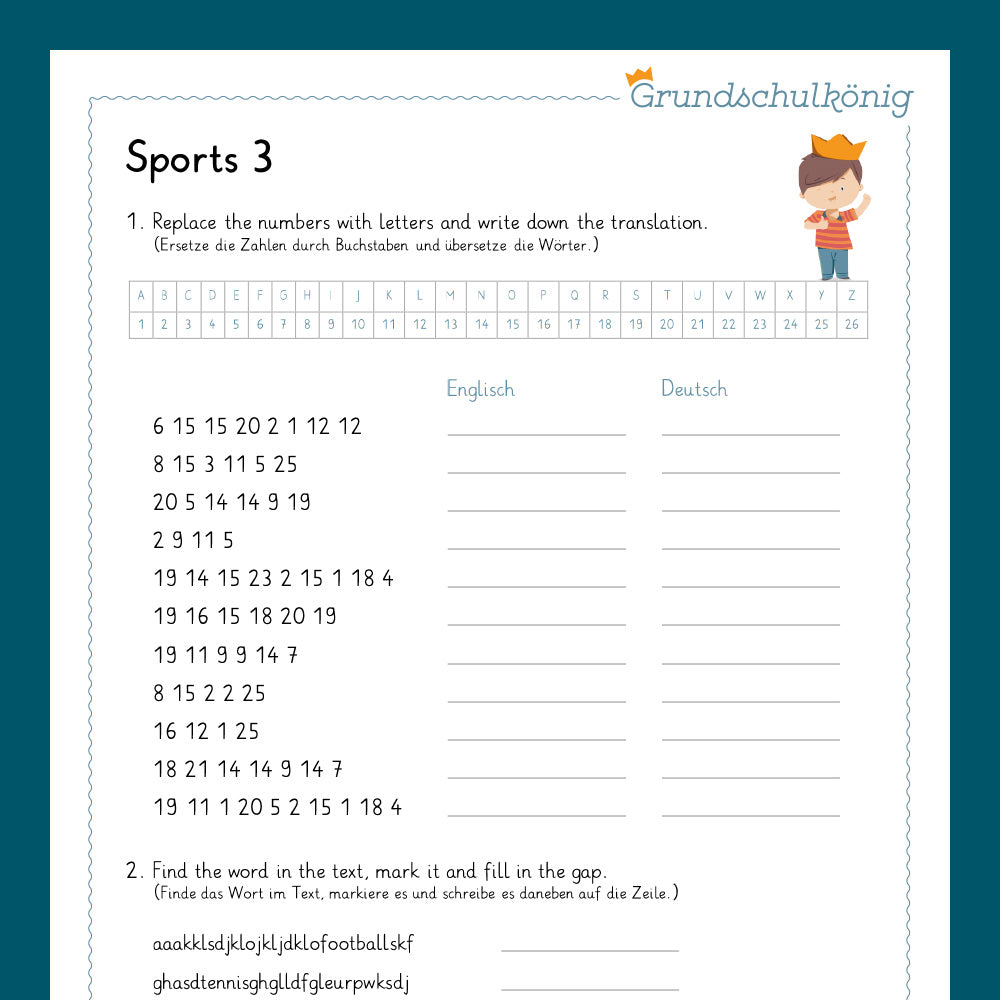 Königspaket: Sports - Sportarten (Englisch 3. & 4. Klasse)