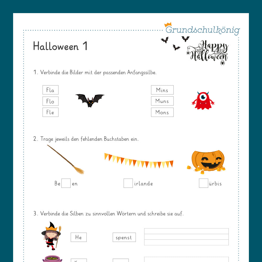 Königspaket: Halloween - Deutsch (1. Klasse)