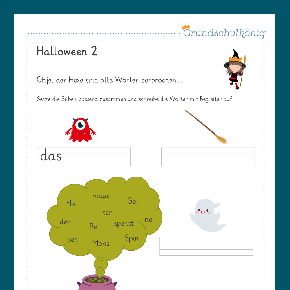 Königspaket: Halloween - Deutsch (1. Klasse)