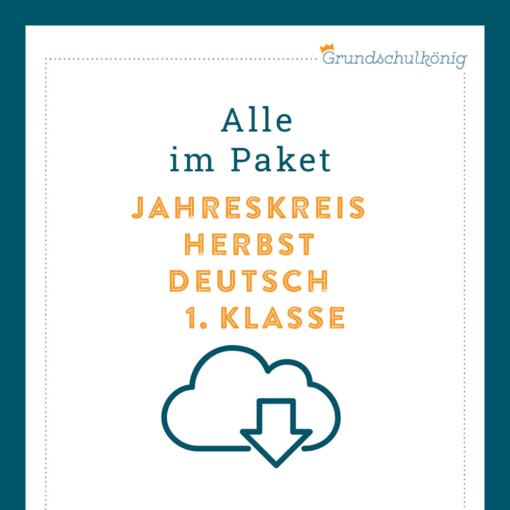 Königspaket: Herbst - Deutsch (1. Klasse)
