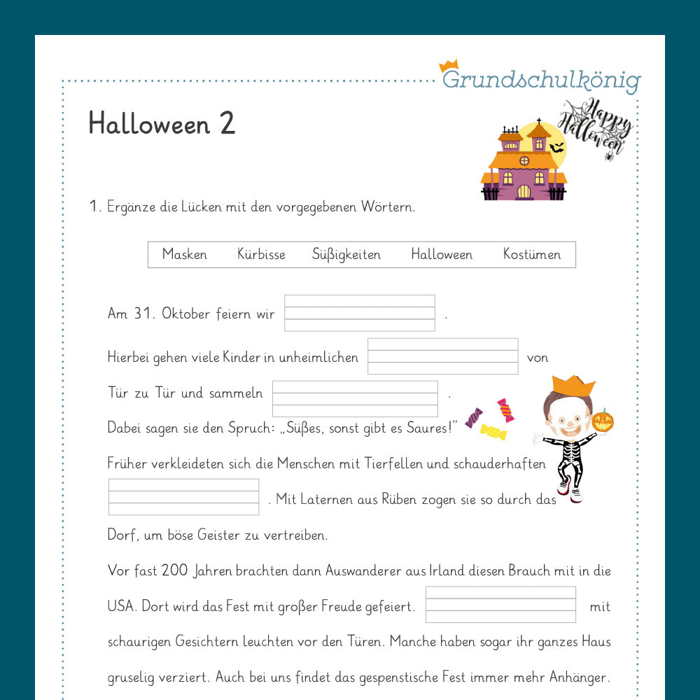Königspaket: Halloween - Deutsch (2. Klasse)