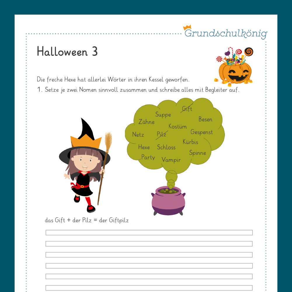 Königspaket: Halloween - Deutsch (3. Klasse)