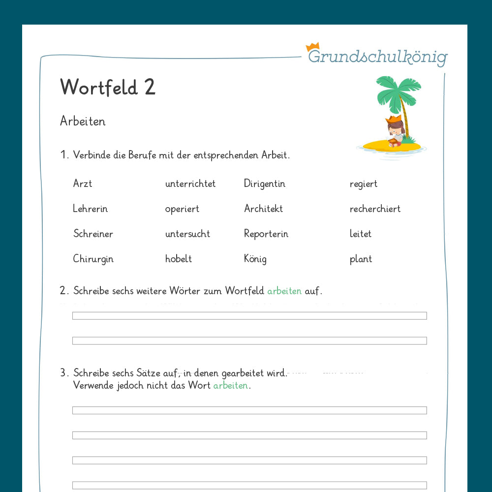 Königspaket: Wortfeld (Deutsch, 3. Klasse) - inklusive Test