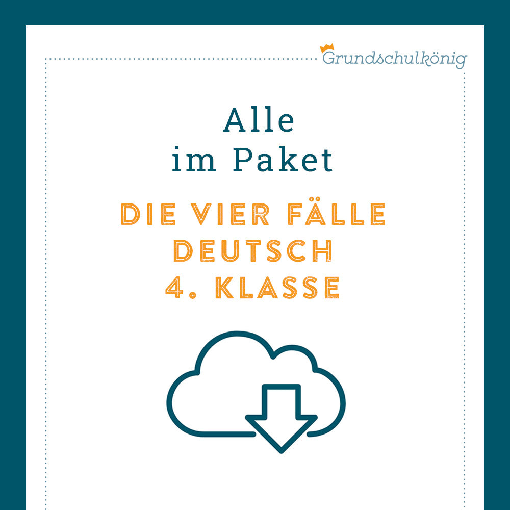 Königspaket: Die vier Fälle (Grammatik) - inklusive Test