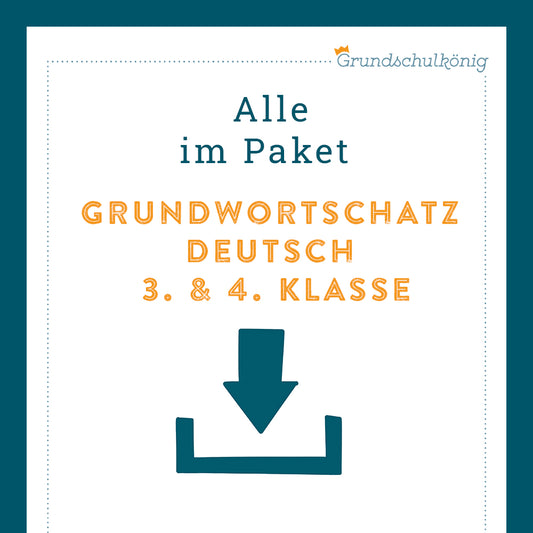 Königspaket: Grundwortschatz (Deutsch, 3. & 4. Klasse)