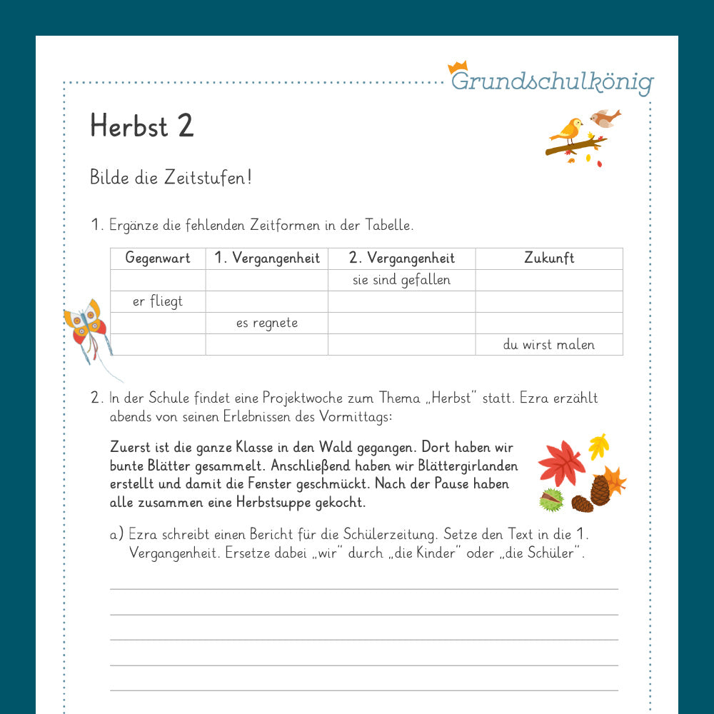 Königspaket: Herbst - Deutsch (4. Klasse)