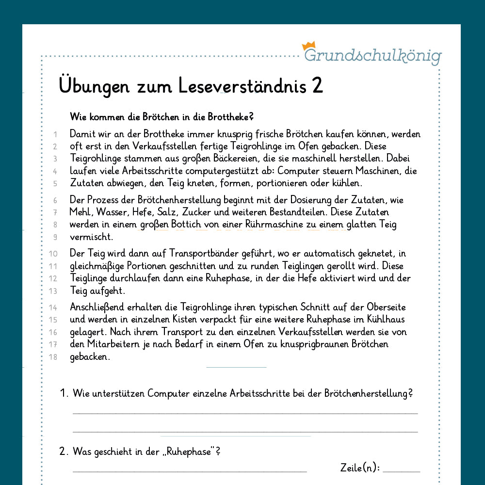 Königspaket: Leseverständnis (Deutsch, 4. Klasse)