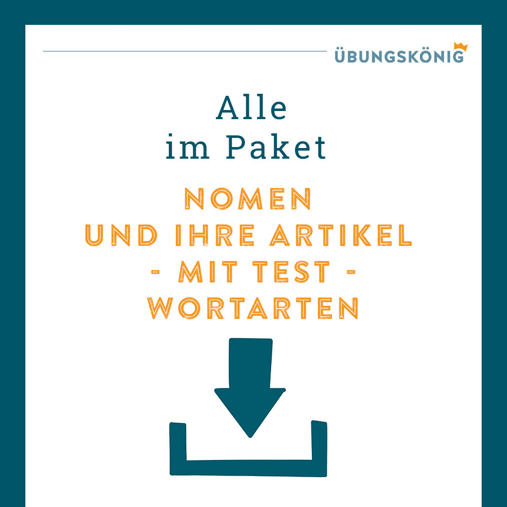 Königspaket: Nomen (Deutsch, Wortarten) - inklusive Test