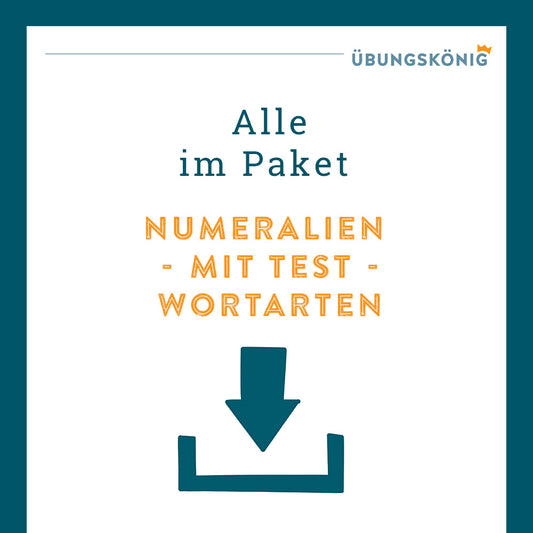 King's package: Numerals (German, Word Types) - including test