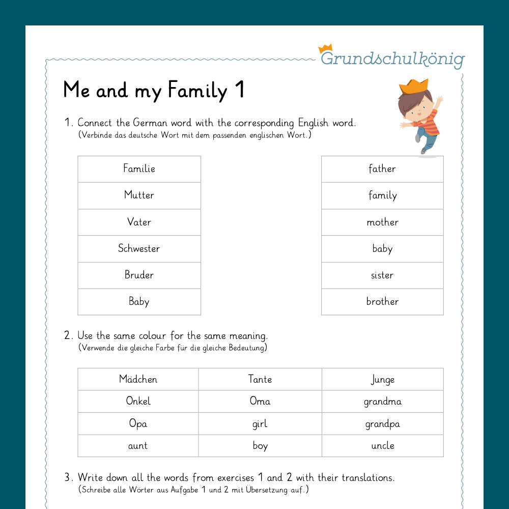 Königspaket: Me and my family (Englisch 3. & 4. Klasse)