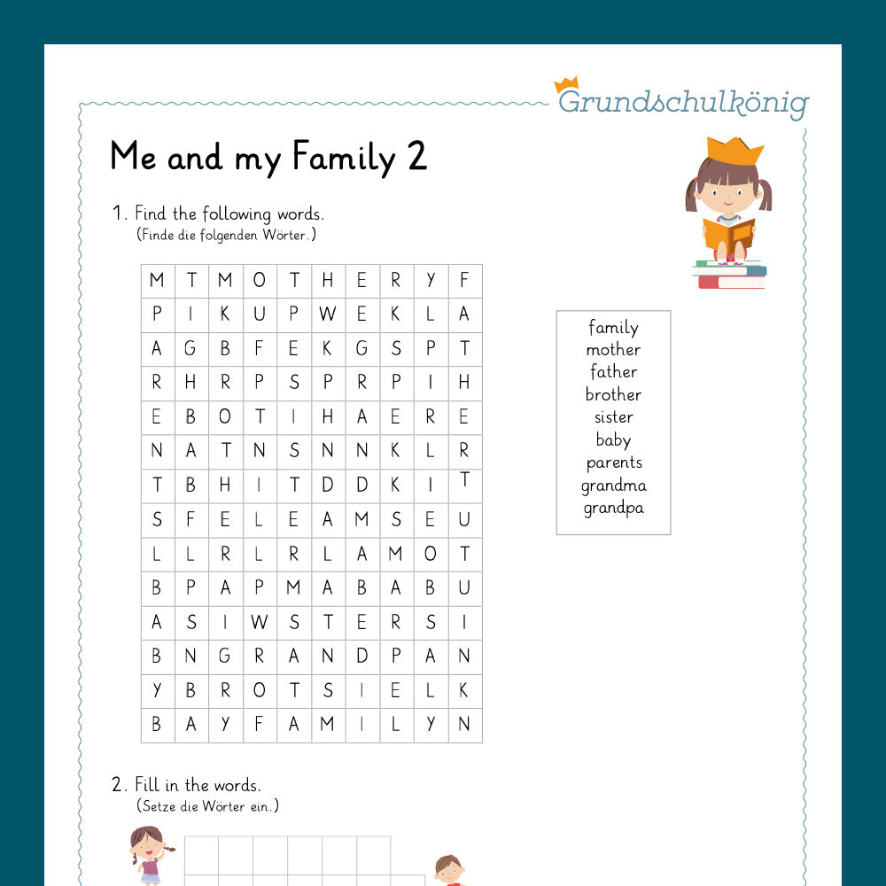 Königspaket: Me and my family (Englisch 3. & 4. Klasse)
