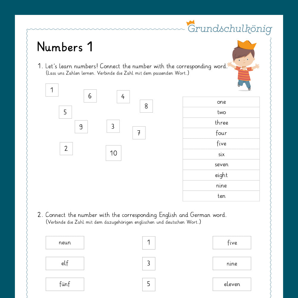 Königspaket: Numbers (Englisch 3. & 4. Klasse)