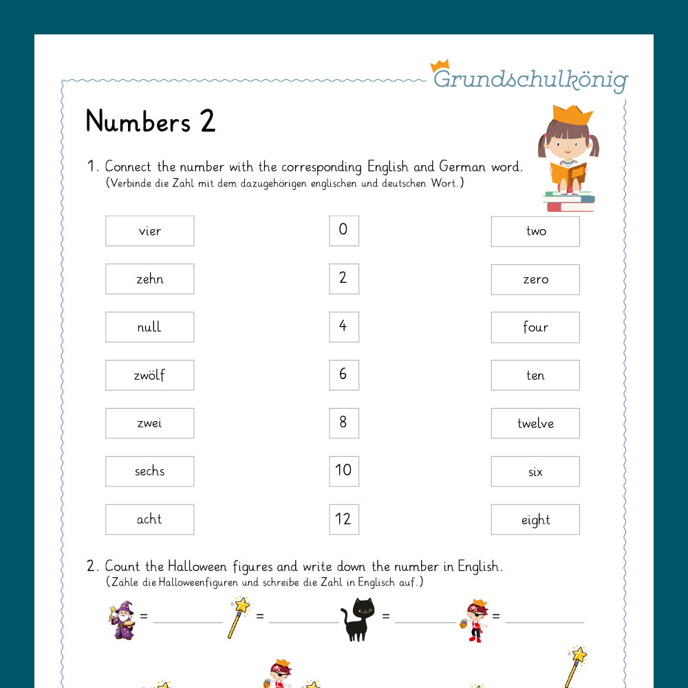 Königspaket: Numbers (Englisch 3. & 4. Klasse)