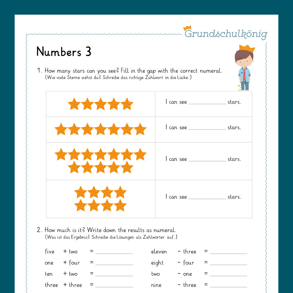 Königspaket: Numbers (Englisch 3. & 4. Klasse)