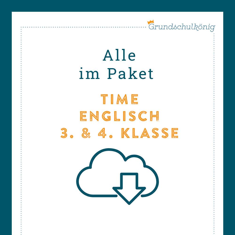 Königspaket: Time - Zeitangaben (Englisch 3. & 4. Klasse)