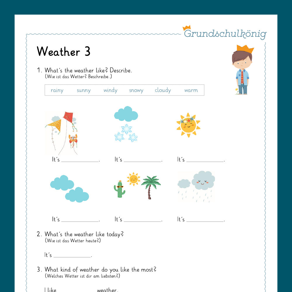 Königspaket: Weather - Wetter (Englisch 3. & 4. Klasse)